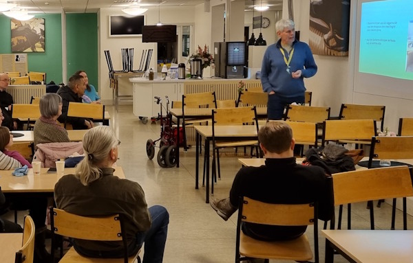 Bild från ett föredrag på Uppsala Akvarieföreing.